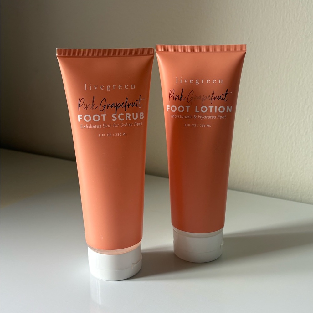 Pink Grapefruit Foot Scrub and Lotion Set